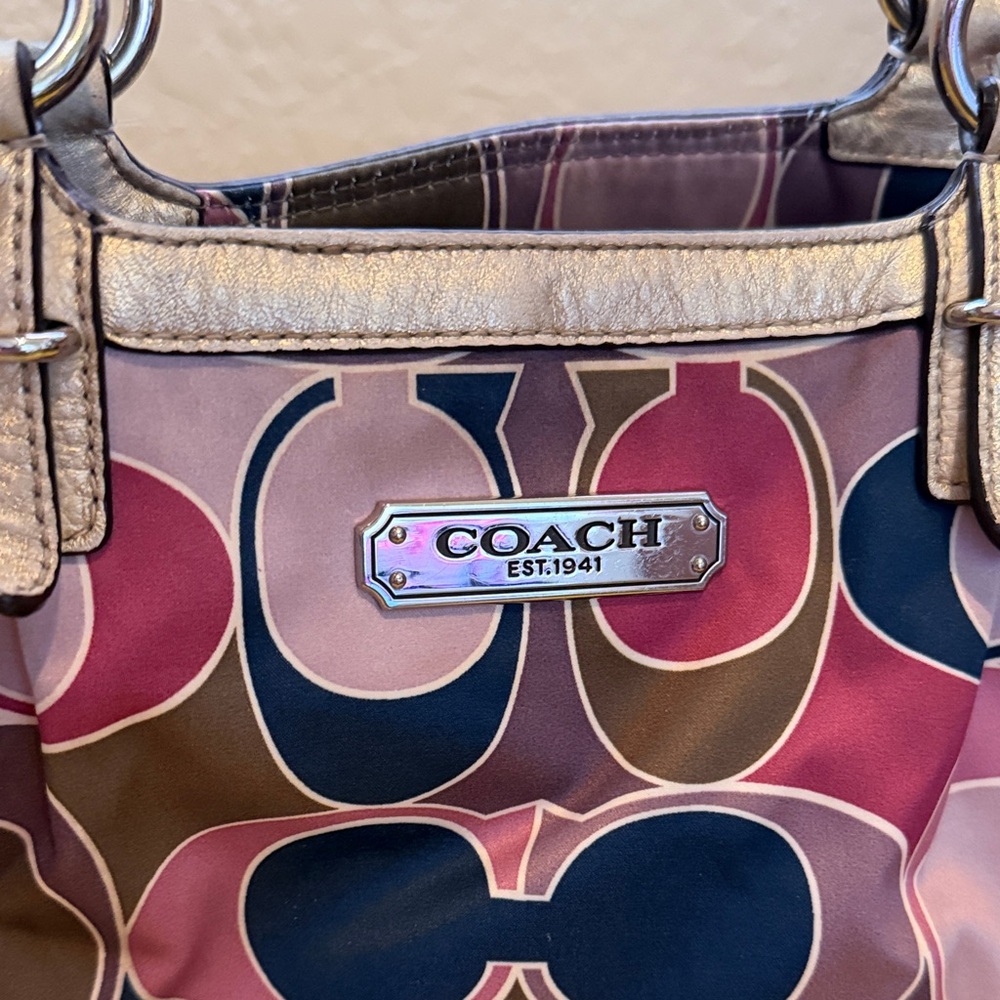 Coach Colorful Signature Tote Bag - Picture 2 of 16